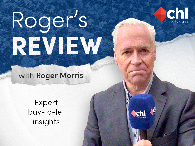 Roger's Review with Roger Morris. An image of Roger Morris with microphone.