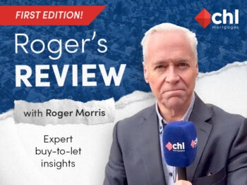 First Edition! Roger's Review with Roger Morris. Expert buy-to-let insights. With an image of Roger Morris holding a microphone.