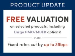 An image highlighting FREE VALUATIONS on selected products and a rate cut of up to 39bps