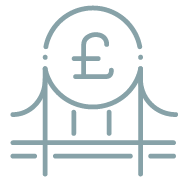 An icon representing bridging finance